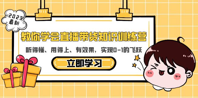 教你学会直播带货知识训练营，听得懂、用得上、有效果，实现0-1的飞跃  - 学咖网-学咖网