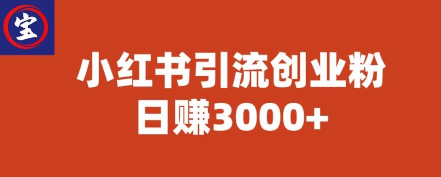 小红书引流创业粉，日赚3000+【揭秘】 - 学咖网-学咖网