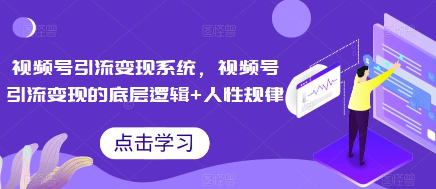 视频号引流变现系统，视频号引流变现的底层逻辑+人性规律 - 学咖网-学咖网