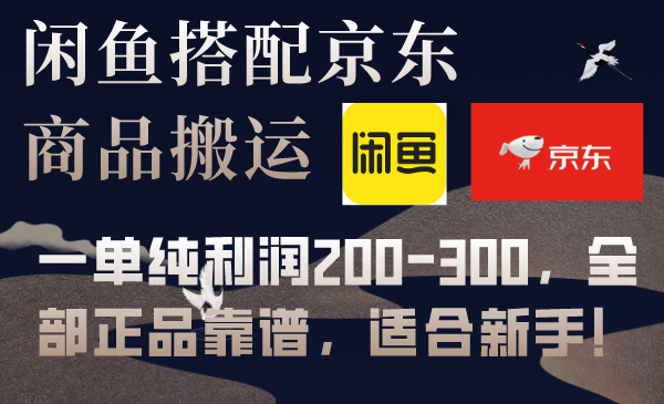 闲鱼搭配京东备份库搬运，一单纯利润200-300，全部正品靠谱，适合新手 - 学咖网-学咖网