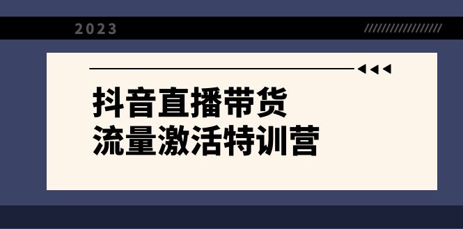 抖音直播带货-流量激活特训营，入行新手小白主播必学（21节课+资料） - 学咖网-学咖网