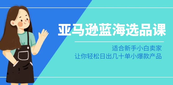 亚马逊-蓝海选品课：适合新手小白卖家，让你轻松日出几十单小爆款产品  - 学咖网-学咖网