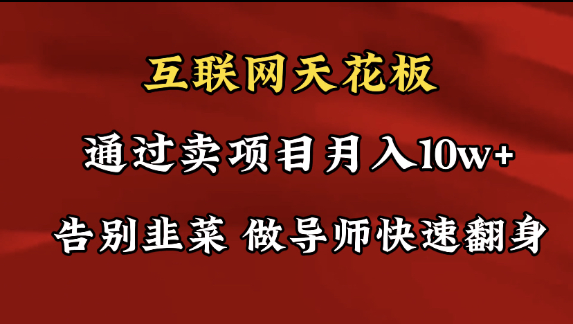 导师训练营互联网的天花板，让你告别韭菜，通过卖项目月入10w+ - 学咖网-学咖网