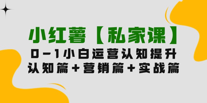 小红薯【私家课】0-1玩赚小红书内容营销，认知篇+营销篇+实战篇（11节课） - 学咖网-学咖网