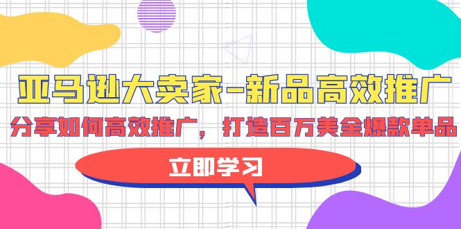 亚马逊 大卖家-新品高效推广，分享如何高效推广，打造百万美金爆款单品 - 学咖网-学咖网