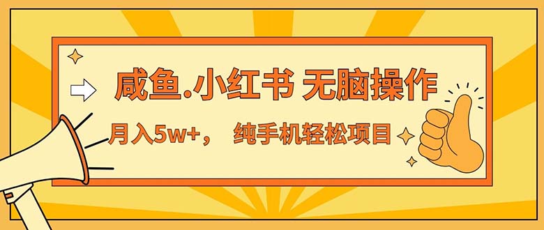 2024最赚钱的项目，咸鱼，小红书无脑操作，每单利润500+，轻松月入5万+ - 学咖网-学咖网