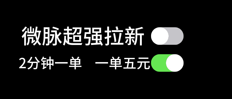 微脉超强拉新， 两分钟1单， 一单利润5块，适合小白 - 学咖网-学咖网