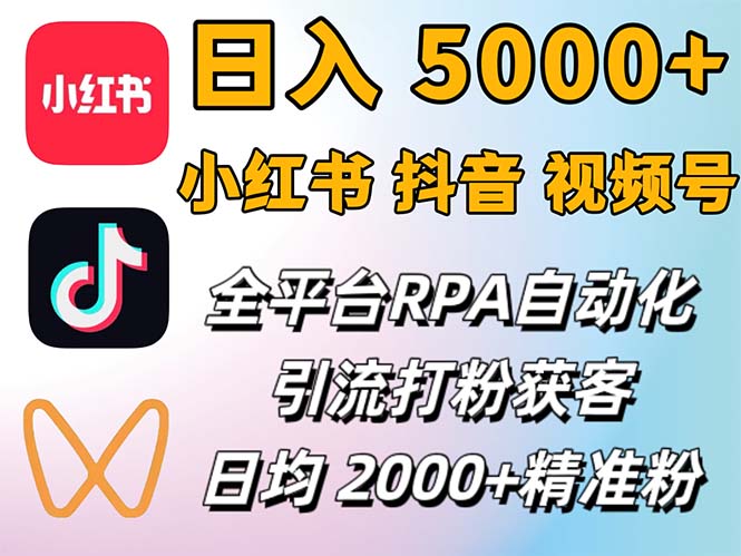 小红书、抖音、视频号RPA自动化矩阵营销神器：日均精准引流2000+，高效截流获客新方案 - 学咖网-学咖网