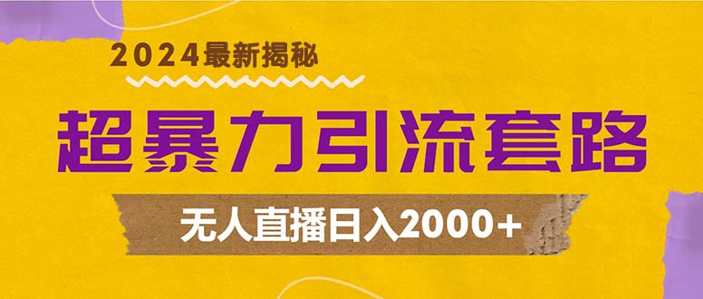 高效引流策略揭秘：无人直播模式，轻松实现日收入2000+ - 学咖网-学咖网