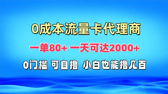 免费流量卡代理一单80+ 一天可达2000+ - 学咖网-学咖网