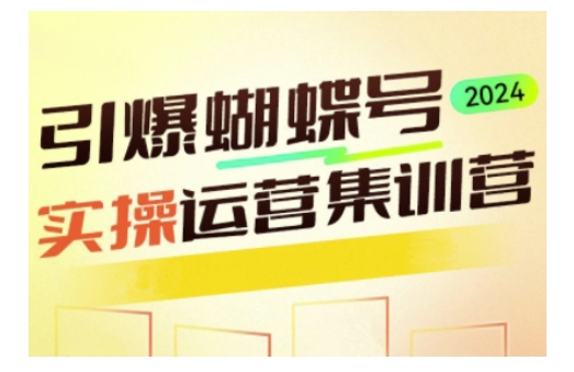 引爆蝴蝶号实操运营，助力你深度掌握蝴蝶号运营，实现高效实操，开启流量变现之路 - 学咖网-学咖网