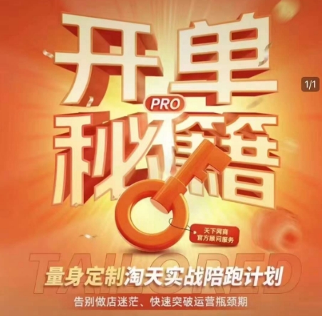 淘宝开单秘籍PRO，量身定制淘天实战陪跑计划，告别做店迷茫、快速突破运营瓶颈期 - 学咖网-学咖网