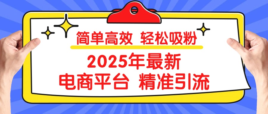 2025年最新电商平台精准引流 简单高效 轻松吸 - 学咖网-学咖网